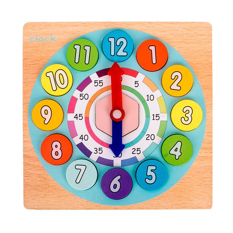 Joc lemn Ceas Time and Numbers 2 in 1 cu cartonase