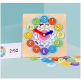 Joc lemn Ceas Time and Numbers 2 in 1 cu cartonase